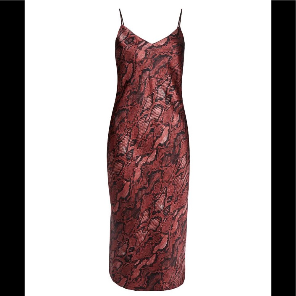 L’agence snake slip dress